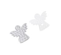 Stampi per colata in resina a forma di cherubini con cuore e stella, in silicone, ornamento fatto a mano, forniture artigianali, cerotti, angelo con cuore e stella, in silicone