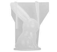 Stampi per colata in resina a forma di coniglio con orecchie lunghe 3D Stampo in silicone per animali 3D per torta fai da te Decorazione al cioccolato Materiale in silicone