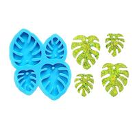 Stampi per collane combinate per orecchini Monstera Deliciosa Stampo per gioielli epossidici Stampo per ciondolo in resina Adatto per fai da te Stampi per portachiavi Monstera Deliciosa con