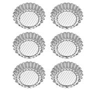 Stampi per Crostate di Uova 6 Pezzi in Acciaio Inox a Fiore Colore Casuale