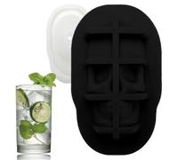 Stampi per cubetti di ghiaccio - Vassoio per modellare ghiaccio a forma di teschio - Silicone alimentare flessibile per congelatore cioccolato e bevande fredde Whisky succhi e cocktail