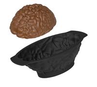 Stampi per e mousse a forma di cervello, stampo per gelatina, torta di Halloween, stampo a forma di cervello in silicone per torte di Halloween, stampi realistici per caramelle, cioccolato
