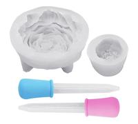 Stampi Per Fiori Da 2 Pezzi, 2 Contagocce, Stampi In Silicone Per Candele, Stampi Per Fusione, Stampi Per Fiori Artigianali, Stampi In Resina
