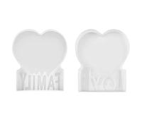 Stampi per fondente con cornici per foto, stampi in silicone per decorare torte, zucchero, cioccolato, burro, resina, lettera amore e famiglia
