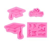 Stampi per fondente per laurea,Stampo per laurea in silicone,Stampo per fondente al cioccolato in silicone - Strumento per la preparazione di dessert dal design antiaderente per biscotti, cubetti di g