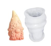 Stampi per fondente - Stampo in resina nana, sapone per candele | Stampo per statuetta di gnomo pasquale, design tattile, simpatici gnomi per amici, familiari e amici, si divertono a a mano, in