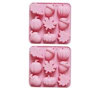 Stampi Per Frutta 3D 2 Pezzi, Stampi In Silicone Per Zucca Foglia D'Acero, Stampi Per Cioccolato Artigianale Fai-Da-Te, Strumenti Per Preparare Caramelle Da Dessert
