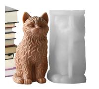 Stampi per gatti in silicone, stampo in resina per gatto,Stampi per candele in resina siliconica | Forniture artigianali, stampo per decorazione per ufficio per sapone fatto a mano, cioccolato, cera