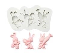 Stampi per gelatina di coniglio 3D, stampi in silicone per coniglio coniglietto 3D, Stampo per cioccolato fondente con coniglietto pasquale, Regali di Pasqua, stampo per fai da te per Pasqua