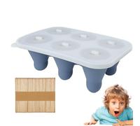 Stampi Per Gelato Con Bastoncini | A Tema Badminton 6 Cavità | Stampi Per Gelato In Silicone con Bastoncini Inclusi - per Yogurt Torta Tartufi Dolci Fondente Caramello Mousse al Cioccolato