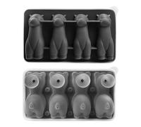 Stampi per gelato, divertenti ciotole per gelato - Easy Release - forma di alpaca - 4 cavità stampi per cioccolato in silicone, utensili da forno per bevande