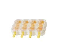 Stampi per gelato in plastica con bastoncino staccabile, 4, White | Set stampi per gelato in plastica resistente calore, rilascio facile per ghiaccioli fatti a mano, utensili da