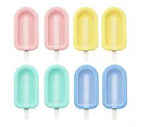 Stampi per gelato in silicone, 12 cm, facilmente deformabili, per bambini | Design flessibile, si stacca in pochi secondi, non si attacca, dimensione ideale per le mani piccole