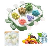 Stampi per Gelato Stampo in Silicone Ghiaccioli Senza BPA Stampo per Gelato Formaggio Stampo per Gelato Alla Frutta Carino 6 Fori con Coperchio, 6 Bastoncini per Gelato per Fare Gelato