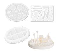Stampi Per Gesso Set 3 Pezzi In Silicone Silicone 3D Per Case E Candelabri Di Albero, Stampi Di Fusione Fai Da Te