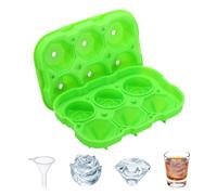 Stampi per ghiaccio a palline da 2", rosa diamante, verde, per 6 pezzi