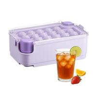 Stampi per ghiaccio con coperchio, stampo flessibile riutilizzabile per ghiaccio, secchielli con coperchio per congelatore, per whisky, cocktail, cucina, campeggio