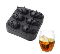 Stampi per ghiaccio da cocktail - Stampo 3D teschi per ghiaccio - Secchiello in silicone per bevande Decorazione Halloween Frigorifero Casa Feste Dolci