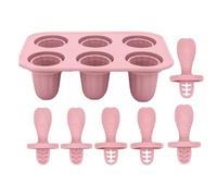 Stampi per Ghiaccio per Bambini,Vassoio Congelatore Con 6 Scomparti Stampo Per Cake Pop - Stampo in Silicone Riutilizzabile per Preparare Dessert Creativi