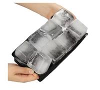 stampi per ghiaccio Stampo for cubetti di ghiaccio in silicone a griglia, grande, for, non tossico, durevole, for bar, pub e vino(8 grids with cover)