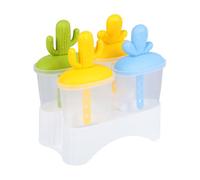 Stampi per ghiaccioli di ghiaccio - stampi pop congelatori, produttori pop di ghiaccio riutilizzabili | Stampo a forma di cactus in silicone, 6 vassoi di crema a griglia, snack congelati fai -da -te