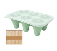 Stampi per ghiaccioli fatti in casa, stampi riutilizzabili per , 20,4 x 14,1 x 7,7 cm, design a forma di badminton, costruzione unica in silicone, con coperchio, (standard, multicolore)