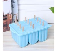 stampi per ghiaccioli, Gelato, resistente alle alte e fredde temperature Silicone Comodo da toccare Ghiacciolo estremamente flessibile for gelati budini(Blue)