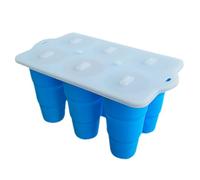 Stampi per ghiaccioli in silicone, 6 cavità, a prova di perdite, accessori da cucina per bevande estive dessert, campeggio, cibo, torte