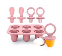 Stampi Per Ghiaccioli In Silicone, Stampi Per Gelato, Stampi Per Ghiaccioli Per Bambini, Vassoio Riutilizzabile Per Dolcetti Da Congelatore A Rilascio Facile (Rosa scuro)