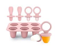 Stampi Per Ghiaccioli In Silicone, Stampi Per Gelato, Stampi Per Ghiaccioli Per Bambini, Vassoio Riutilizzabile Per Dolcetti Da Congelatore A Rilascio Facile (Rosa chiaro)