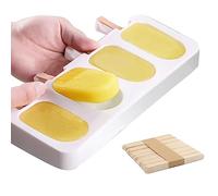 Stampi per Ghiaccioli in Silicone,Stampi per Ghiaccioli con 50 Bastoncini,Stampi per Gelato,Stampo per Ghiaccioli,Stampi per Gelato fatti in Casa,per Bambini Adulti