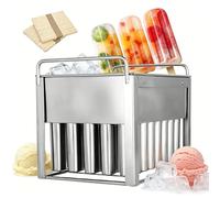 Stampi per ghiaccioli professionali, in acciaio inossidabile, facili da pulire, ideali per il consumo quotidiano in famiglia, per piccole pasticcerie e per la produzione all'ingrosso.(F)