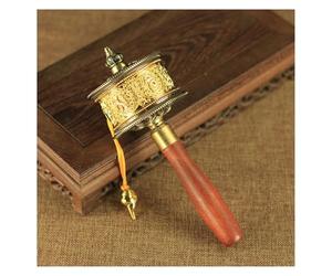 stampi per ghiaccioli, Ruota della preghiera portatile in rame, robusta e durevole; maniglia