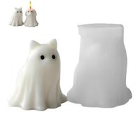 Stampi per Halloween Animal Ghost Candle Mold, Cat Dog Resin Casting Ghost Silicone Molds, DIY Scented Candle Mold for Halloween Soap Molds, Resin Crafts (Cat)