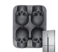 Stampi per il ghiaccio | Stampo per produttore di capo scheletro, 4 gadget da cucina vassoio congelatore in silicone cavità per cocktail di tè al whisky