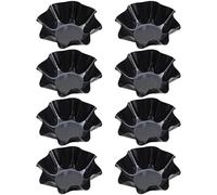 Stampi per insalatiera taco da 10 cm, 8 pezzi, design ondulato, in acciaio al carbonio antiaderente, ideali per servire snack, friggere e cuocere insalate