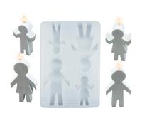 Stampi per la produzione di candele, set di quattro stampi per colata | stampi in silicone per intonaco ornamento cemento candele resina artigianato | decorazioni per la casa progetti fai da te