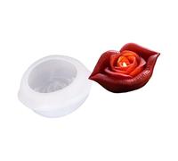 Stampi per labbra a forma di rosa stampi per gessi Fiori Resina epossidica Casting Silicone Ornamento Castings Rose Lip Flowers Silicone Craft Supplies
