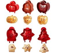 Stampi Per Mini Torte A Tema Autunnale, Set Da 3/6/9, Forme Di Mela Zucca Ghianda, Stampi A Pressione Per Mini Torte Tasche 6 PCS(B)