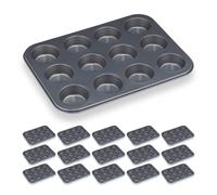 Stampi per muffin Set di formine Vassoio antiaderente Grigio Stampi per cupcake