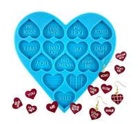 Stampi Per Orecchini Per Il Cuore Per Resina - Mormo Gioiello A Forma D'amore, Stampo Di Fusione In Silicone | Valentine Tema Stampo Epossidico Per Ciondolo, Keyring, Crafting Per Le Orecchie Per Donn