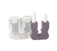 Stampi per ornamenti creativi Stampo in silicone Stampo per artigianato in silicone Stampo per portacandele in resina a forma di U Stampo in resina siliconica per candeliere