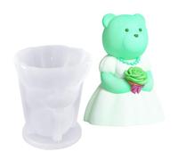 Stampi per per orso di nozze, stampo in silicone per - Stampo per ornamenti in gesso per sposi e spose del fumetto - Forniture antiaderenti per , stampo per decorazioni