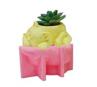Stampi per piante grasse, gatti e fiori, in silicone, portapenne, supporto per resine, stampi per colate, piante grasse, dormire, gatti, vasi da fiori in silicone