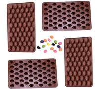 Stampi per pillole, stampi per pillole 4 pezzi 7x4 55 cavità in silicone mini chicchi di caffè cioccolato teglia fai da te per tartufo, caramelle e cioccolato