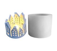 Stampi per portacandele in silicone,stampo per portacandele tealight - Candelieri Ring House Stampo per stampaggio epossidico,Stampi di versamento di gesso in cemento resina epossidica, ornamenti