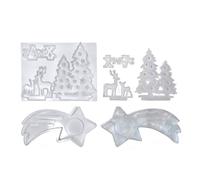 Stampi per portacandele natalizi, stampi in silicone a forma di stella e cervo, stampo fai da te per cera, gesso, arte, progetti artigianali e decorazioni natalizie