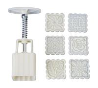 Stampi per pressa per dessert con motivo floreale quadrato Stampo per biscotti Strumento decorazione per creatore cinese metà autunno per creatore biscotti