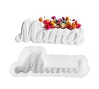 Stampi per resina per la festa della mamma, stampo in silicone per vaso a forma di lettera di mamma, per piante grasse, cactus, gesso, per realizzare creazioni artistiche, torte, decorazioni per la