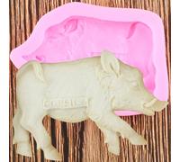 Stampi per sapone, 8,9 x 5,9 cm, a forma di animali, cinghiale, maiale, fondente, torte, strumenti per decorare torte, cioccolato, pasta di gomma, caramelle, argilla